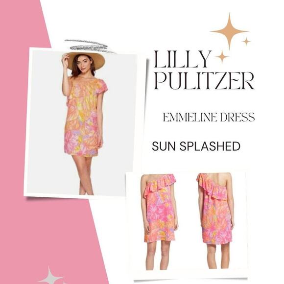 LILLY Pulitzer | Emmeline One Shoulder Dress in Sun Splashed Print | Size  XS - Picture 9 of 16